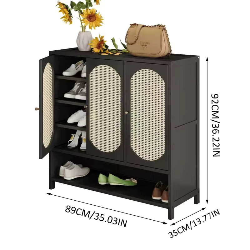 Multi-Layer Bamboo Shoe Cabinet with Storage