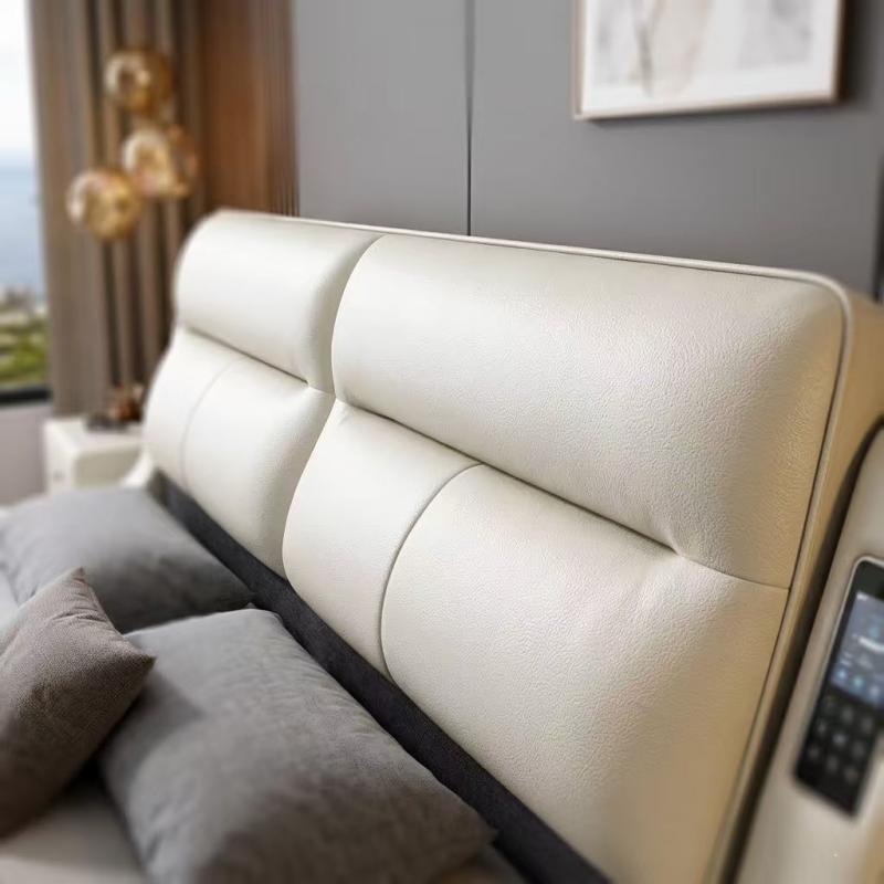 Italian Modern Genuine Leather Bed Frame