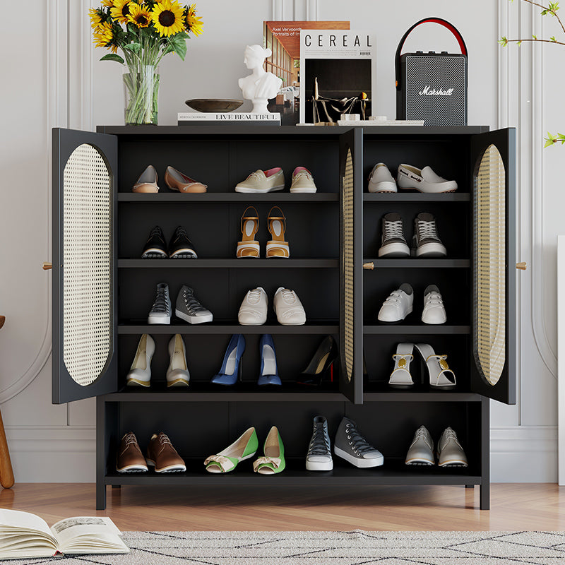Multi-Layer Bamboo Shoe Cabinet with Storage