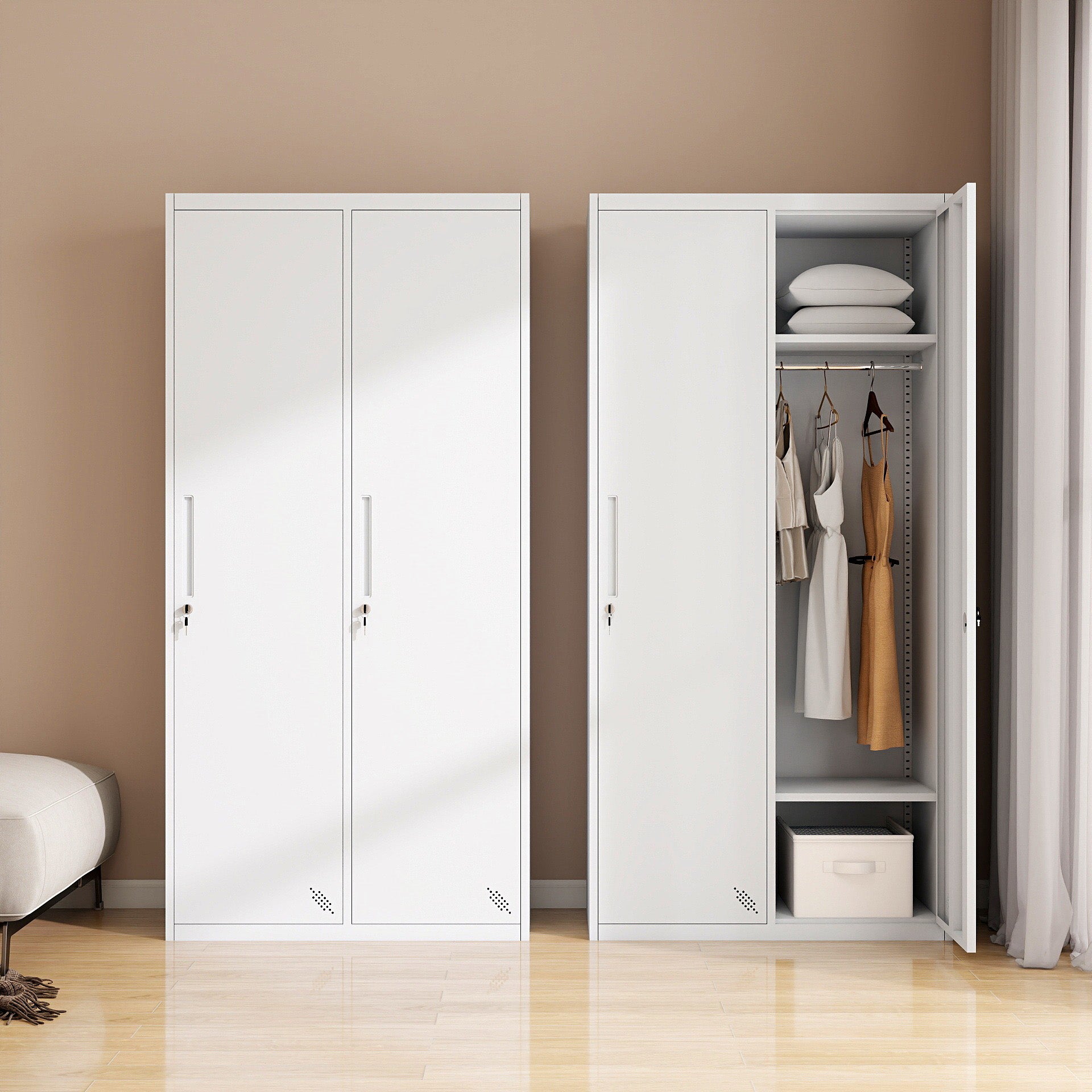 Modern Steel Locker Wardrobe