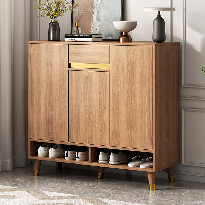 Modern Wooden Shoe Cabinet with Seat