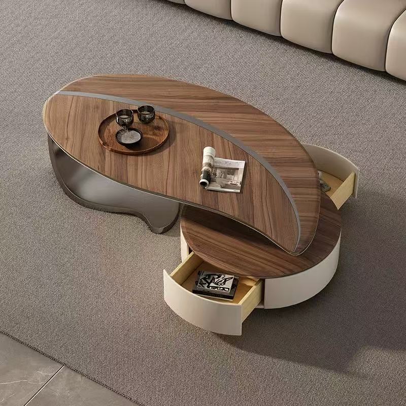 Luxury Designer Leaf-Shaped Coffee Table
