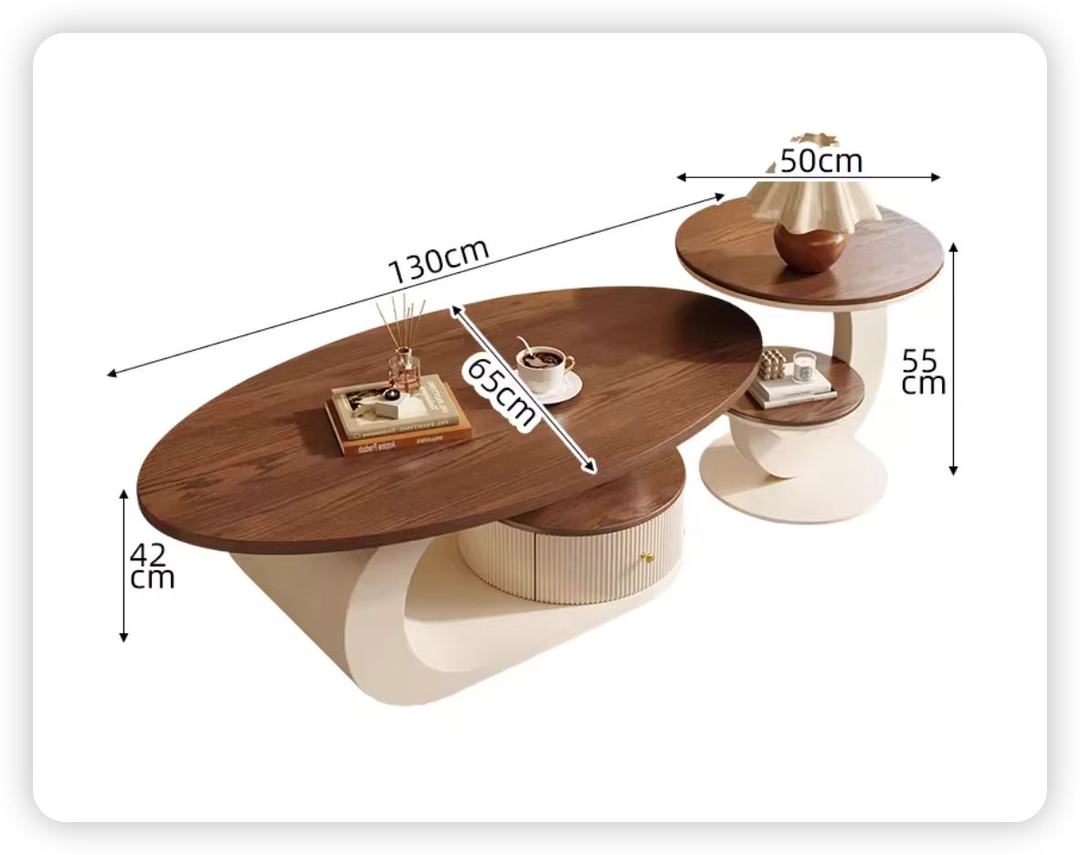 Medieval Walnut Coffee Table – Vintage Luxury Design