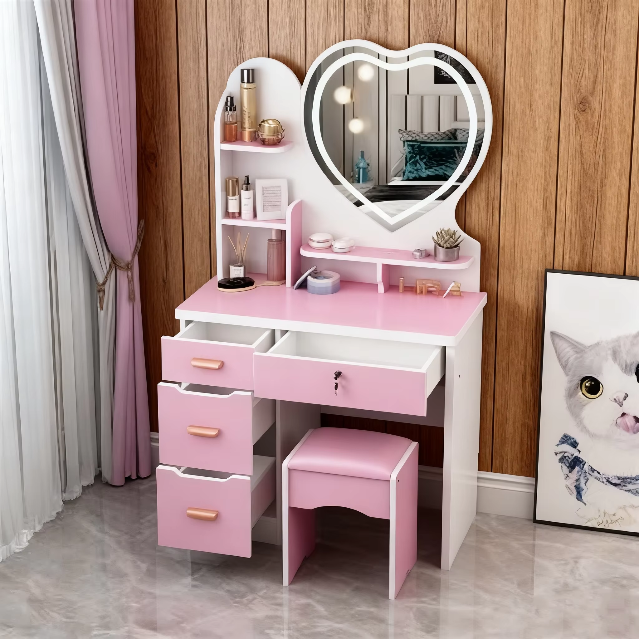 Modern Nordic Smart Makeup Vanity Set