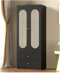 Modern Rattan 2 Door Wardrobe Closet