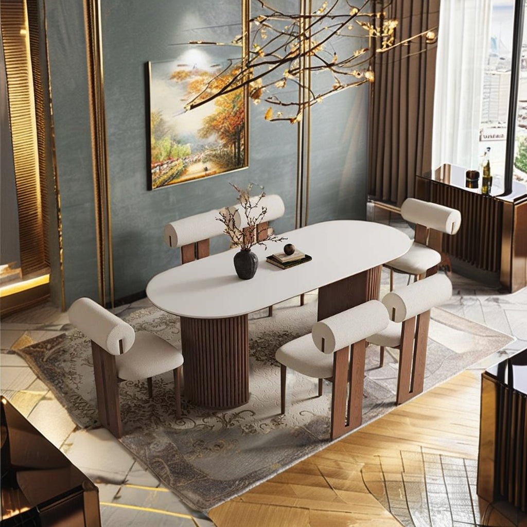 Modern Luxury Italian Dining Table Set