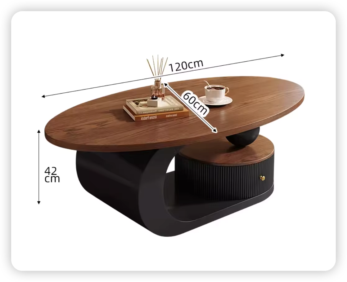 Medieval Walnut Coffee Table – Vintage Luxury Design