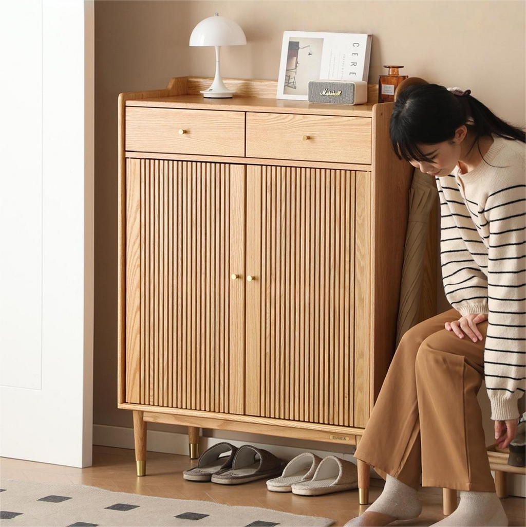 Modern Solid Wood Shoe Cabinet