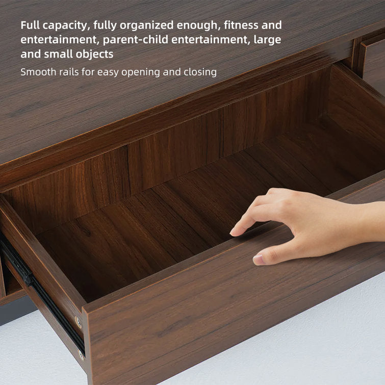 NOVA Walnut Living Room TV Unit