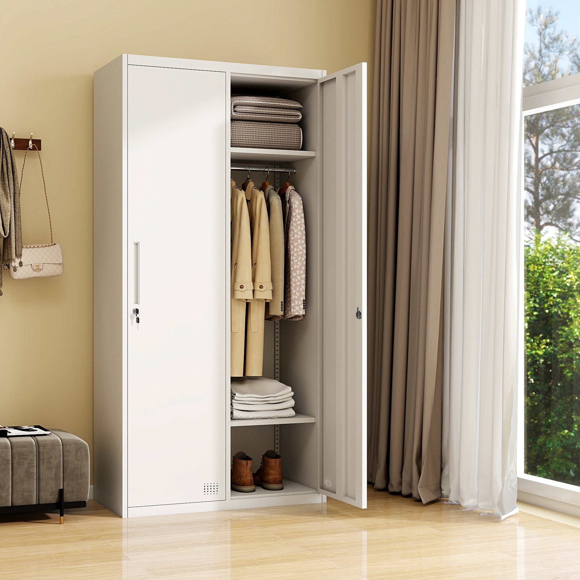 Modern Steel Locker Wardrobe