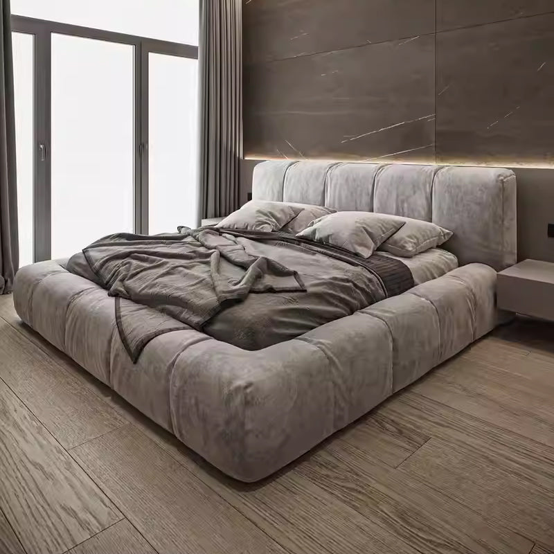 French Style Velvet Tatami Bed Frame
