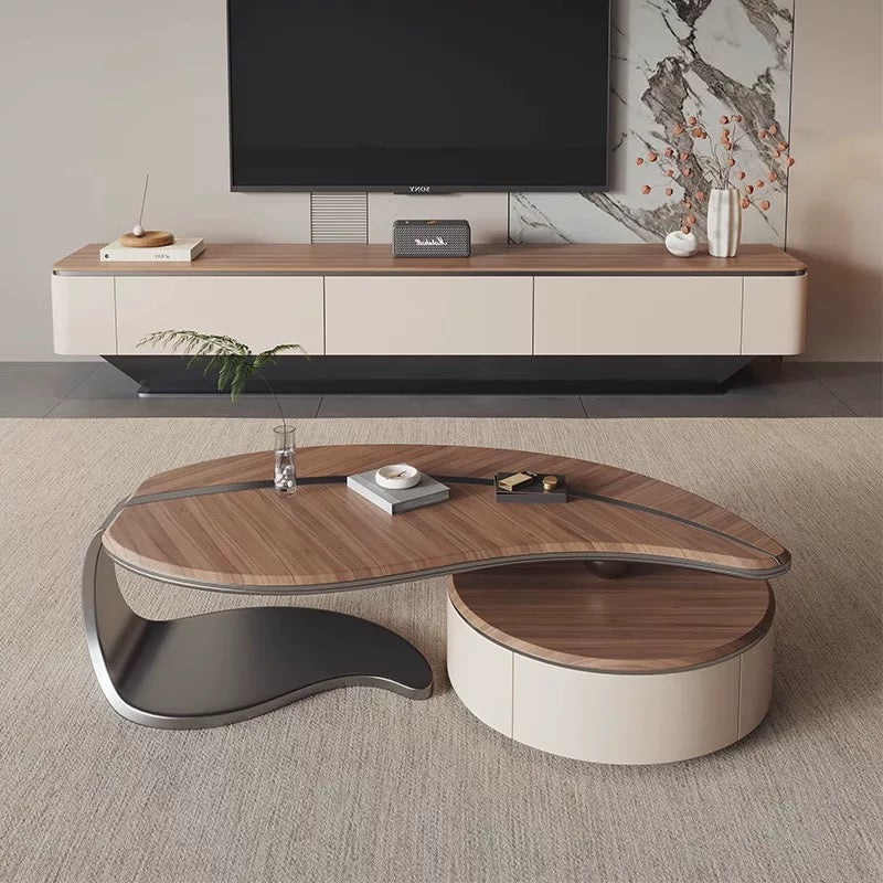 Luxury Designer Leaf-Shaped Coffee Table