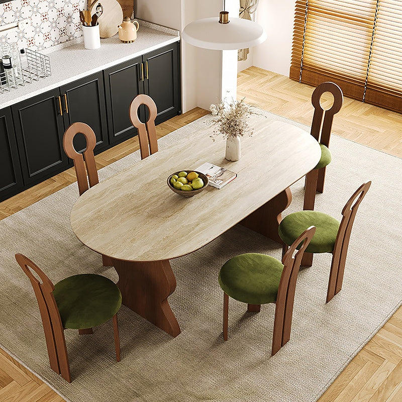 European Luxury Retro Dining Table Set