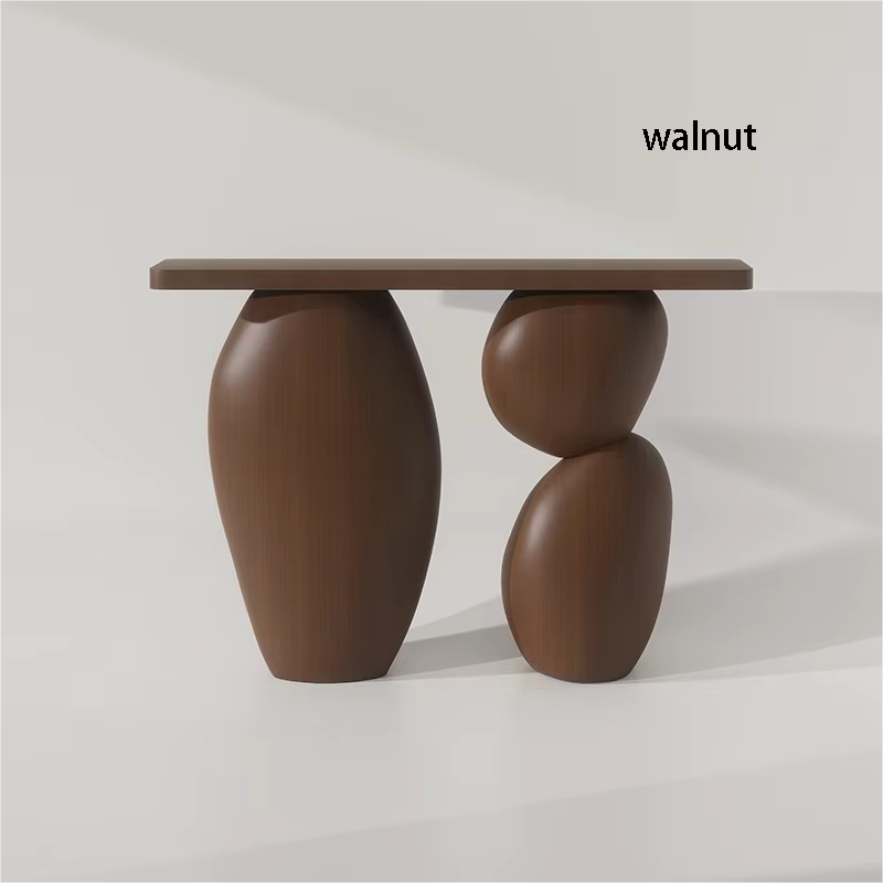 Artistic Pebble Console Table – Wabi Sabi Style