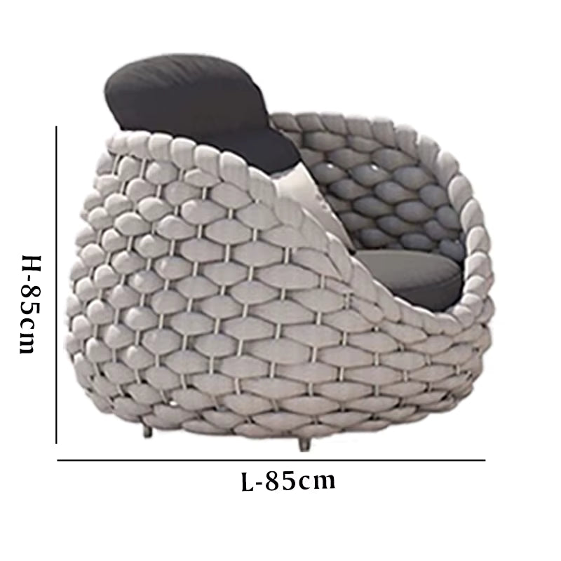 Luxury All-Weather Outdoor Rope Sofa Set