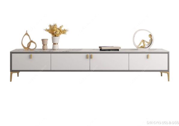 Light Luxury Style Glossy TV Unit