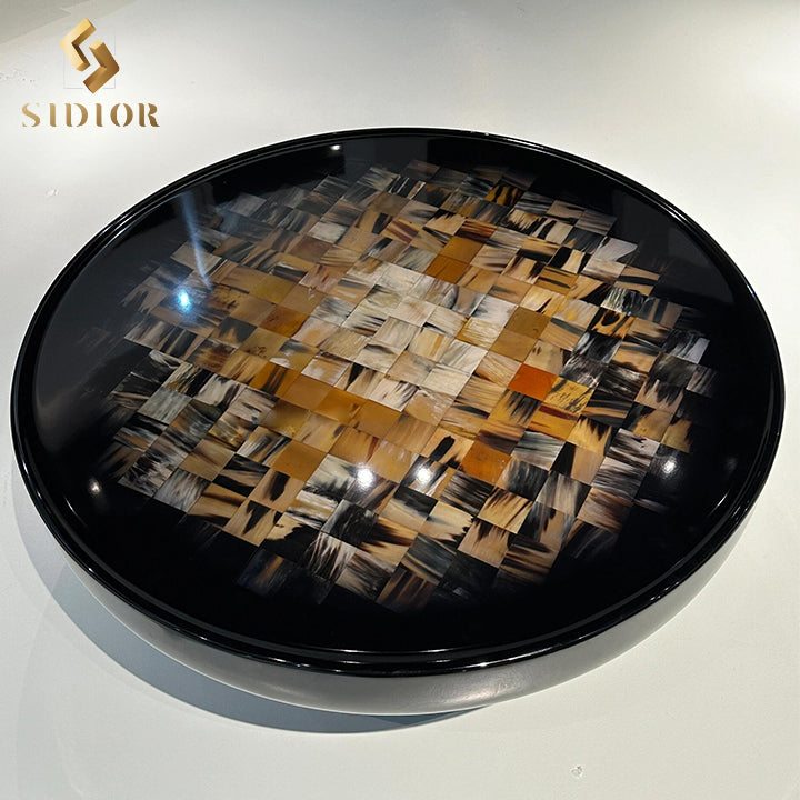 Luxury Modern Nordic Black Round Coffee Table