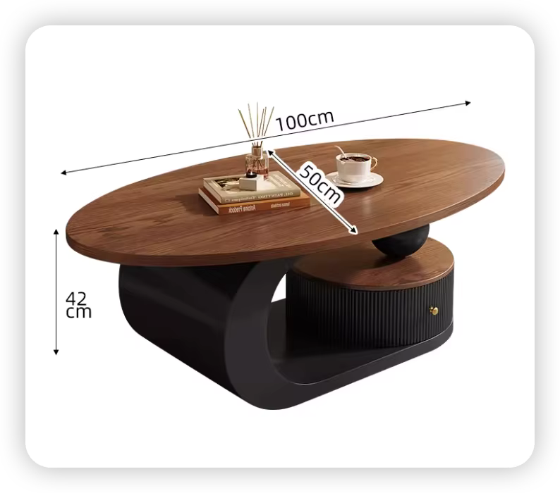 Medieval Walnut Coffee Table – Vintage Luxury Design