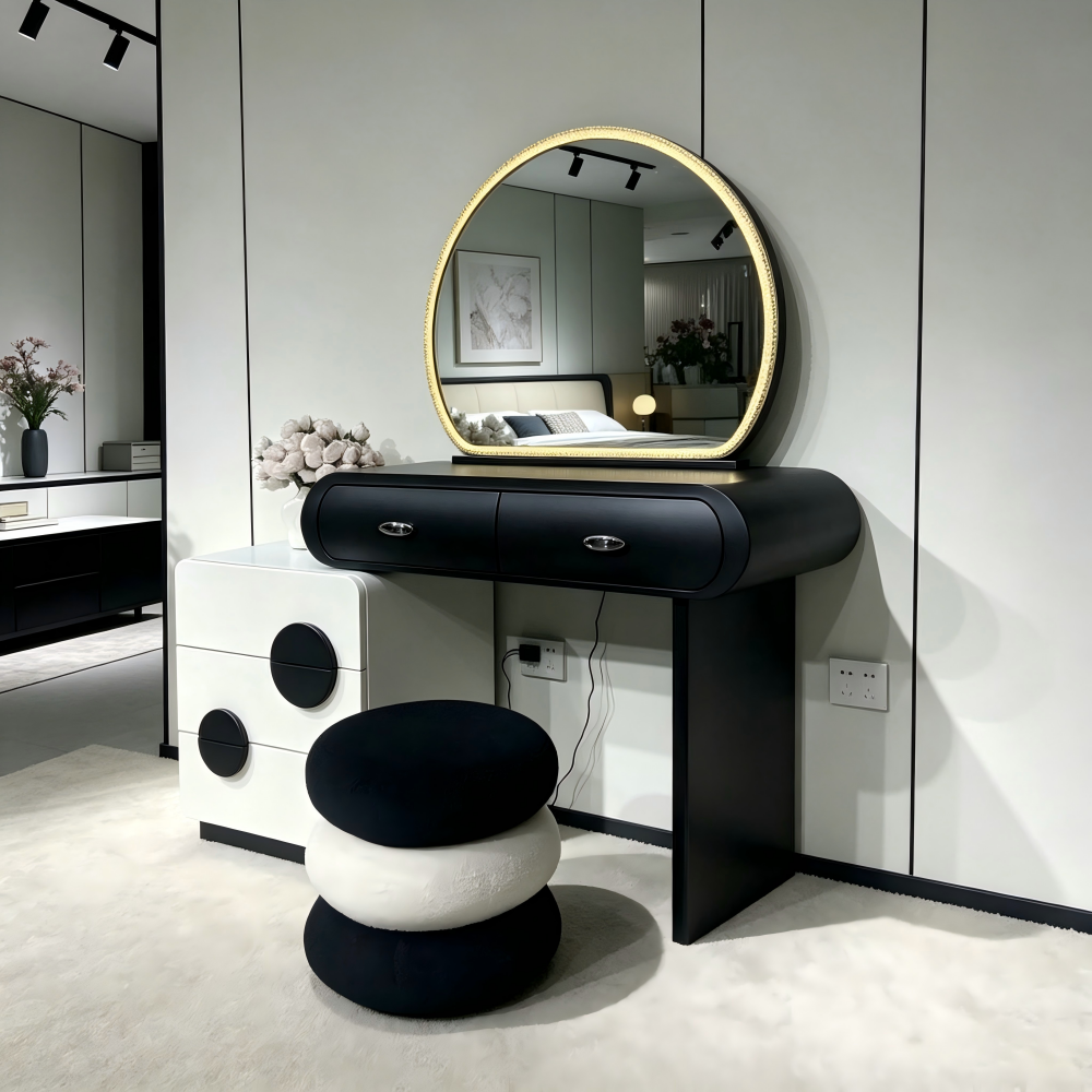Modern Bedroom Dressing Table Set with Storage