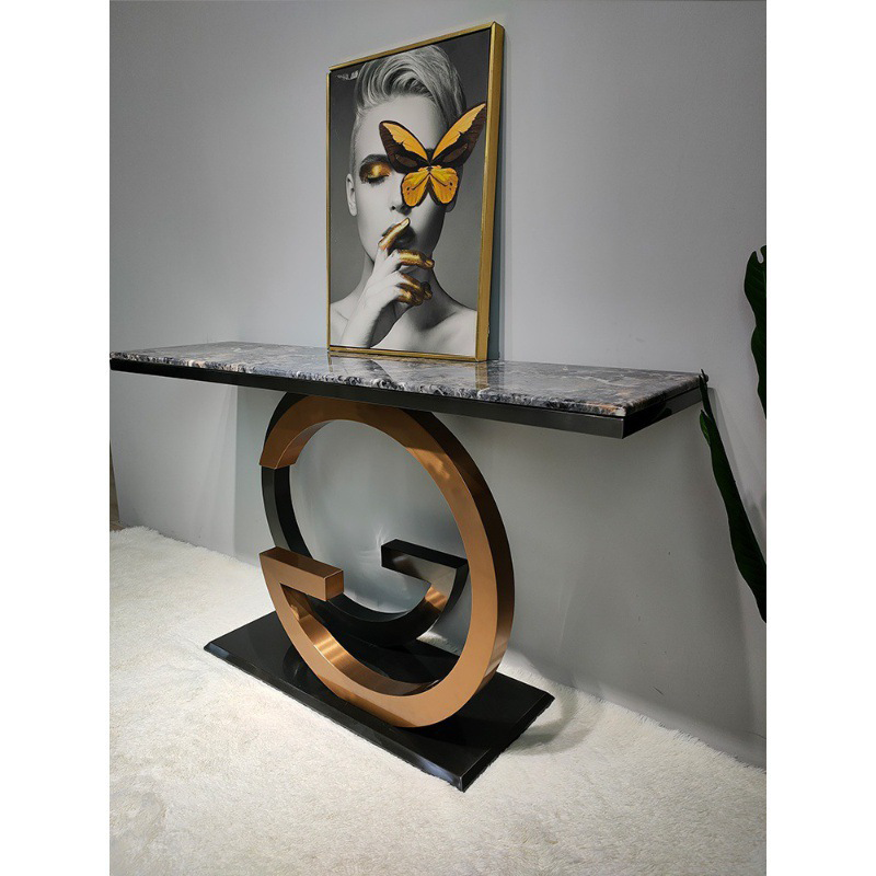 Luxury Console Table with Marble Top