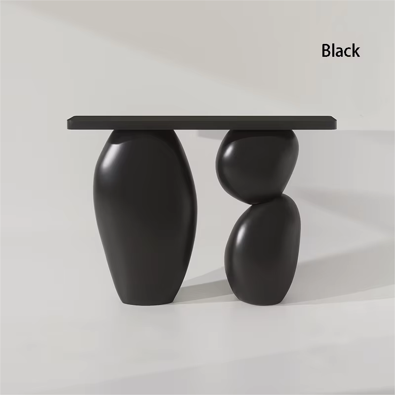 Artistic Pebble Console Table – Wabi Sabi Style