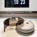 Contemporary Sleek Glass Top Coffee Table