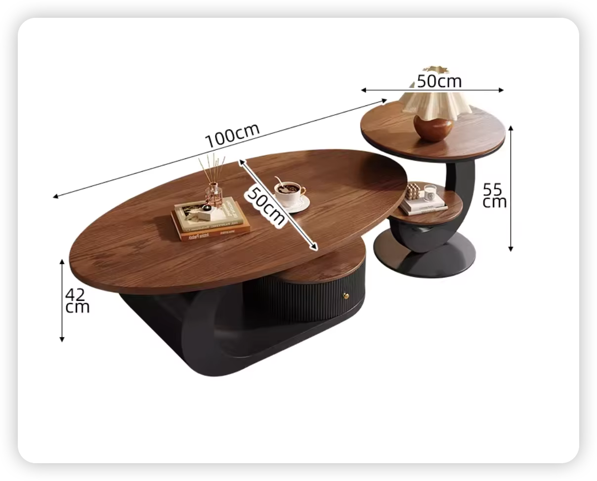 Medieval Walnut Coffee Table – Vintage Luxury Design