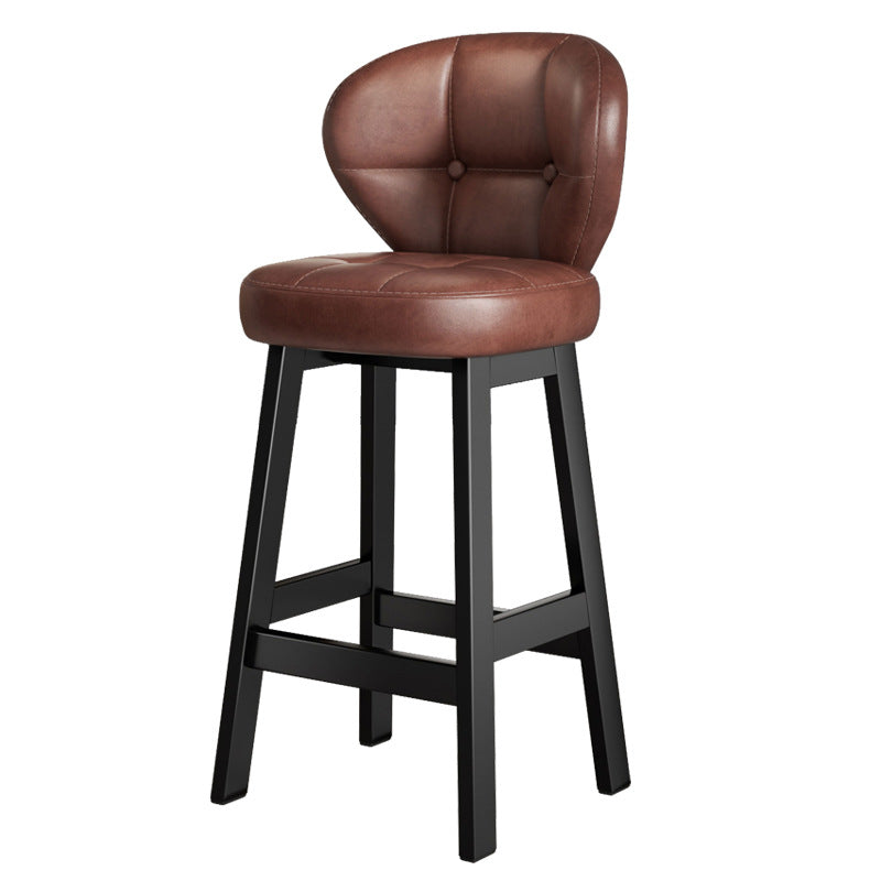 Luxury Iron Bar Stool with Backrest