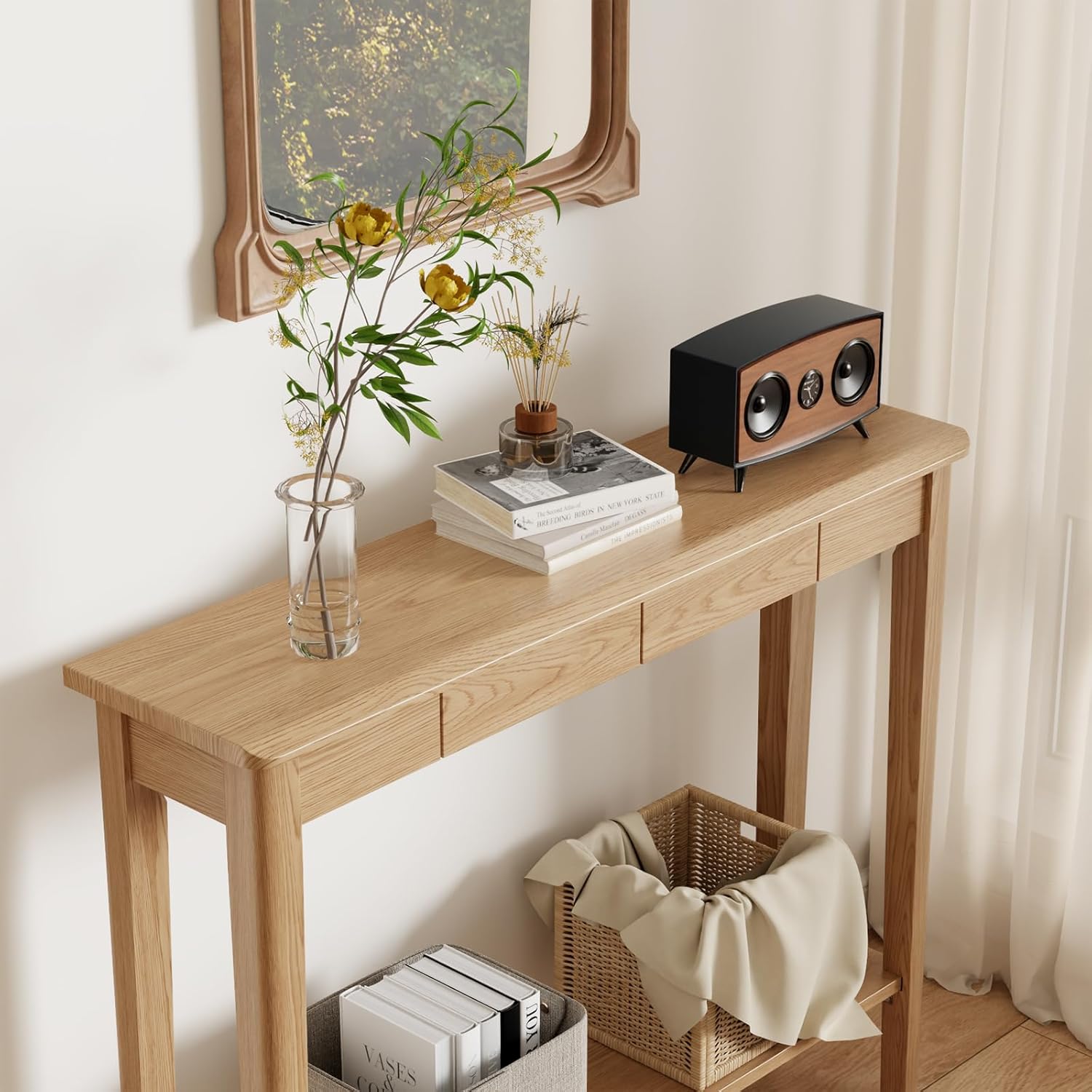 Mid-Century Modern Hall Console Table