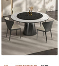 Modern Luxury Marble Dining Table Set – 6 Seater | Metal Frame