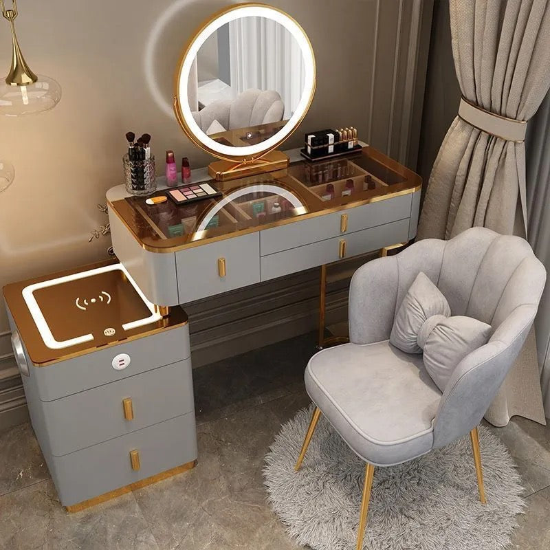 Solid Oak Wood Foldable Vanity Table