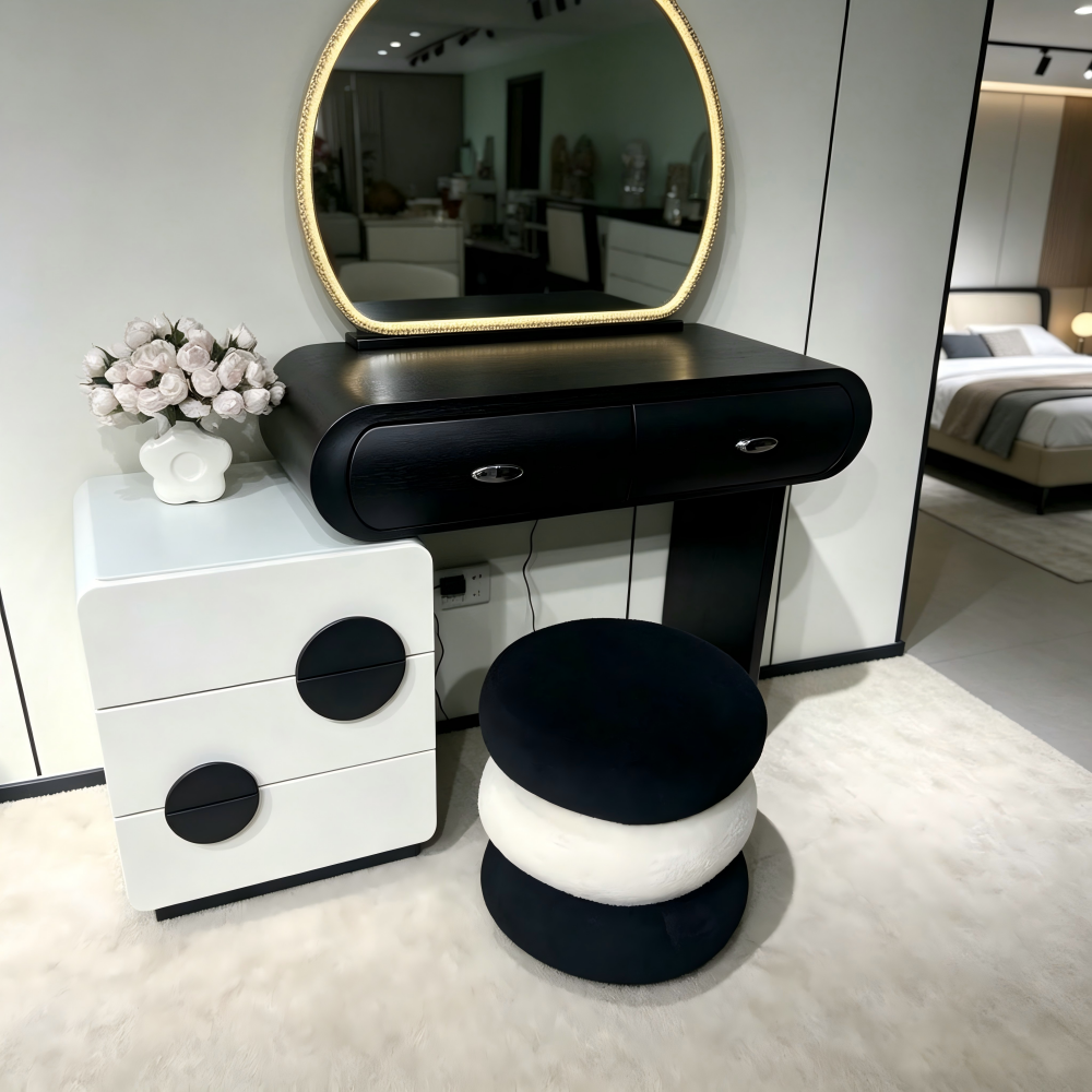 Modern Bedroom Dressing Table Set with Storage