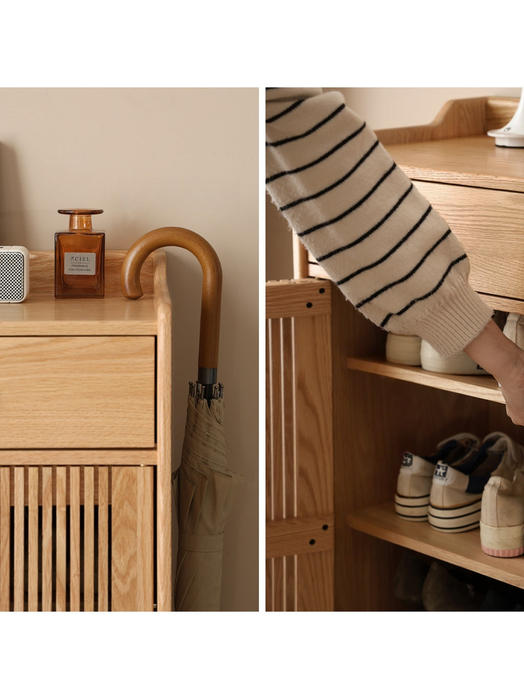 Modern Solid Wood Shoe Cabinet