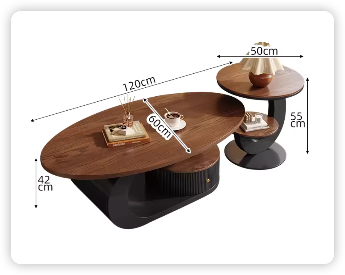 Medieval Walnut Coffee Table – Vintage Luxury Design