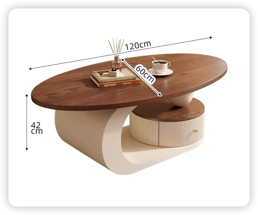 Medieval Walnut Coffee Table – Vintage Luxury Design