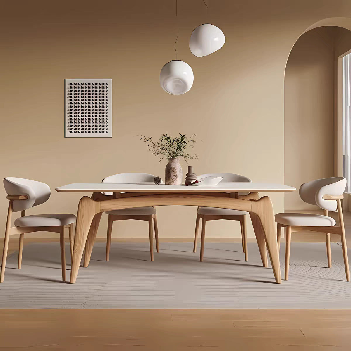 Nordic Luxe Sintered Stone Dining Table