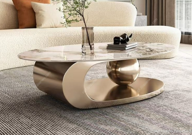 Fashionable Light Luxury High Gloss Coffee Table