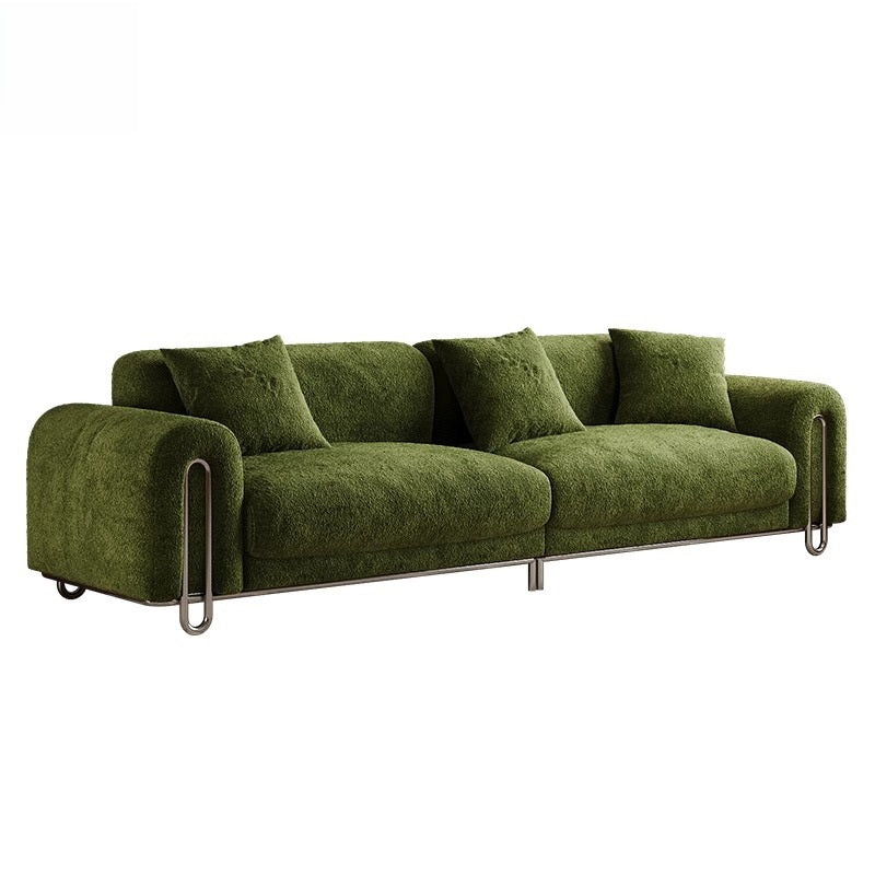 Modern Moss Green Chenille Sofa