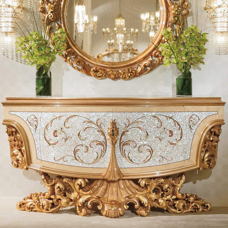 Luxury Golden Console Table