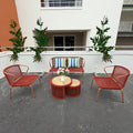 Space-Saving 4 Piece Outdoor Patio Furniture Set
