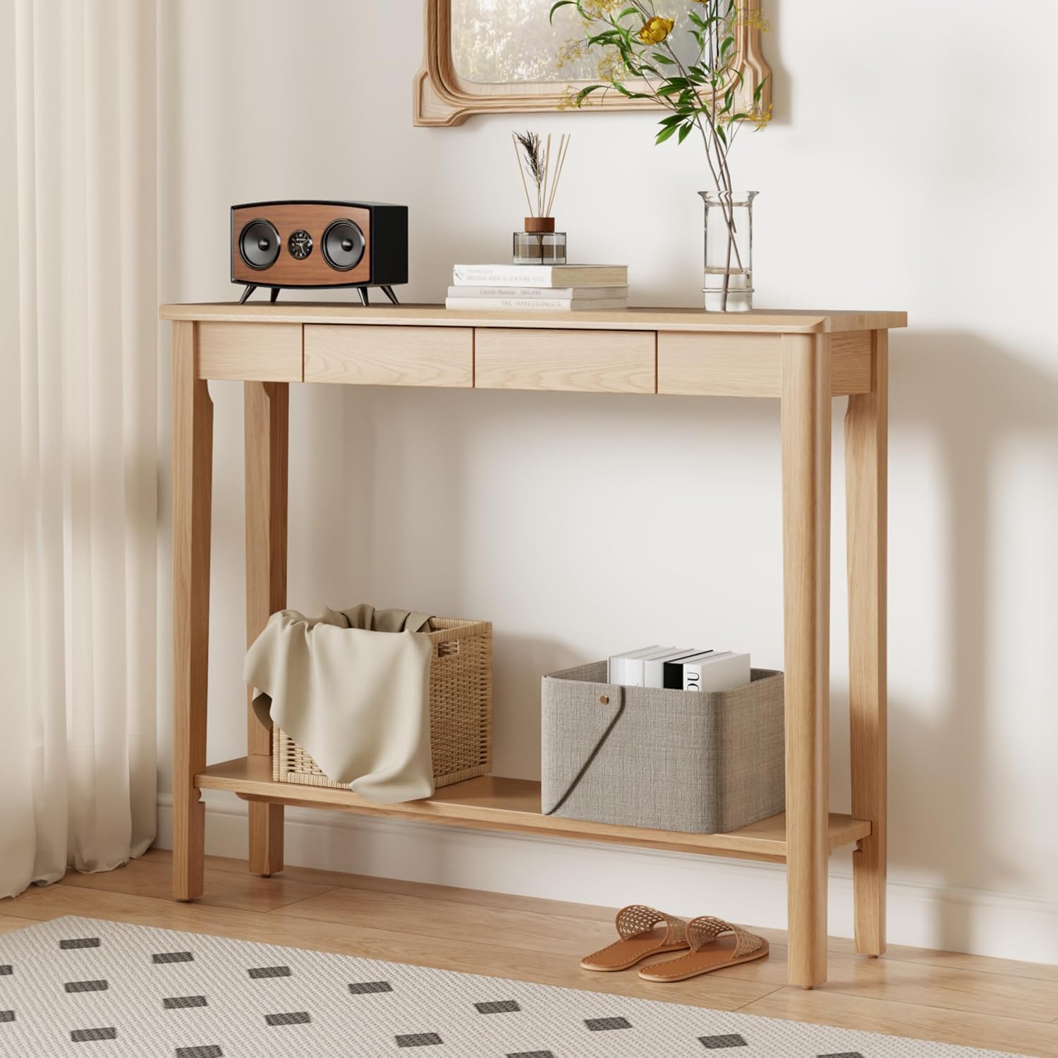 Mid-Century Modern Hall Console Table
