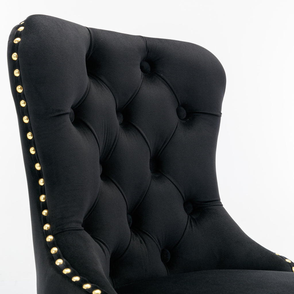 Luxury Tufted Velvet Bar Stool