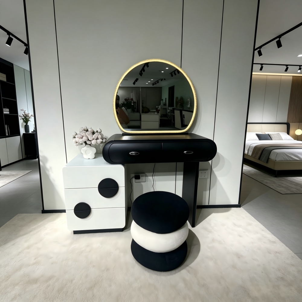 Modern Bedroom Dressing Table Set with Storage