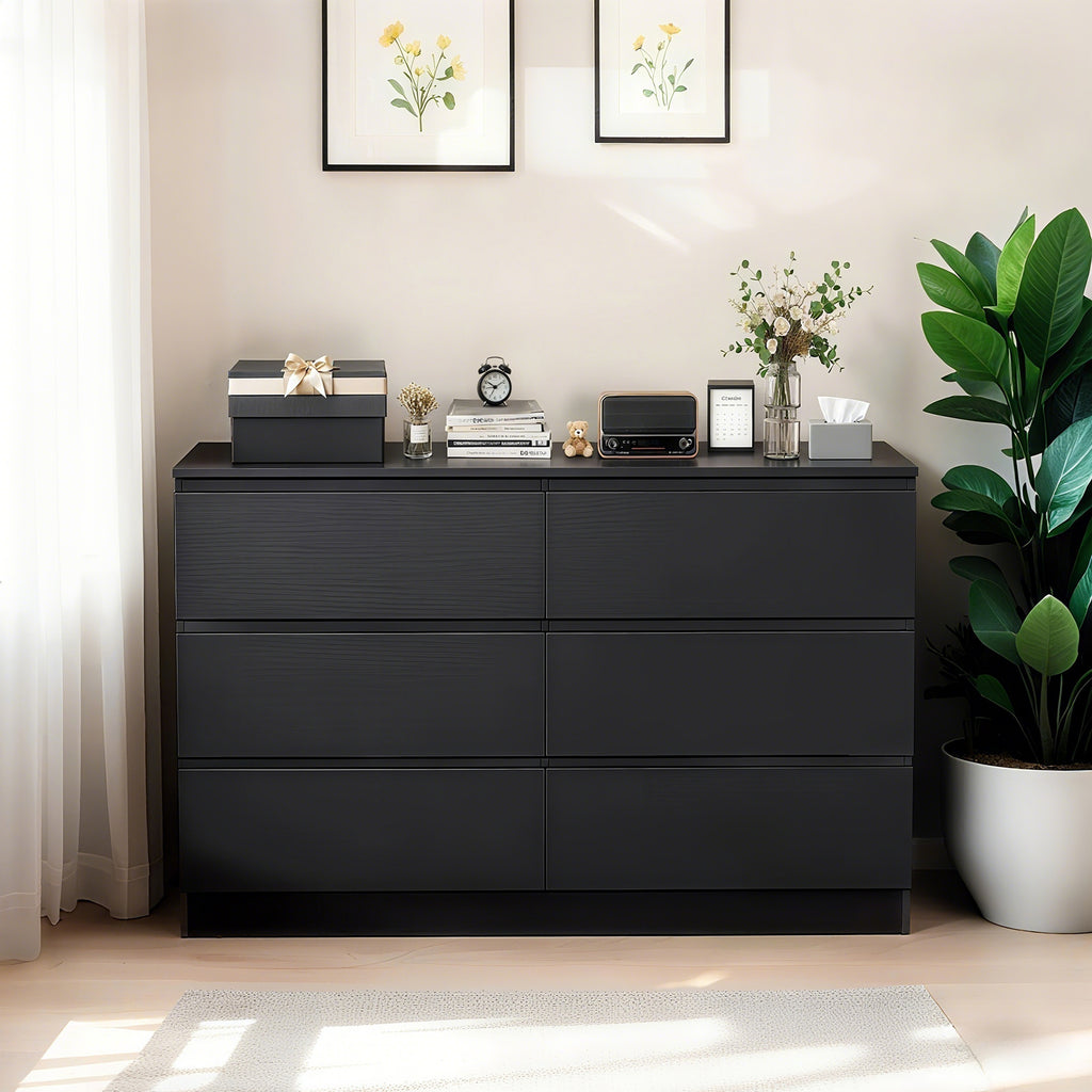 ATUNUS Handle-Free 6 Drawer Dresser
