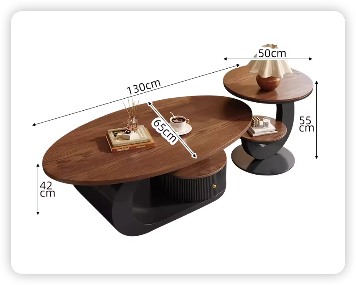 Medieval Walnut Coffee Table – Vintage Luxury Design