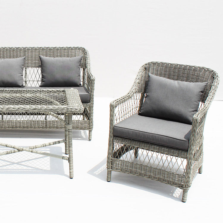 4 Piece Modern Outdoor Hotel Patio Sofa Set