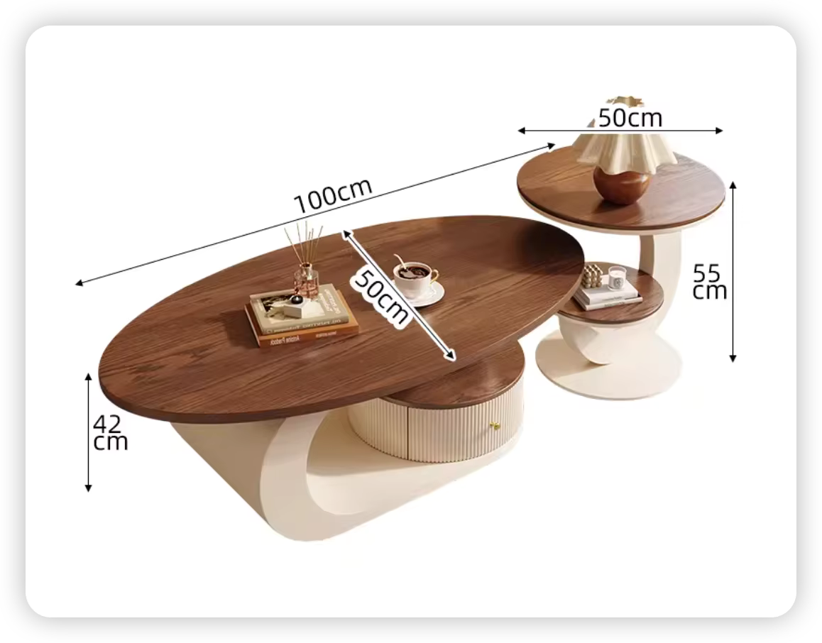 Medieval Walnut Coffee Table – Vintage Luxury Design
