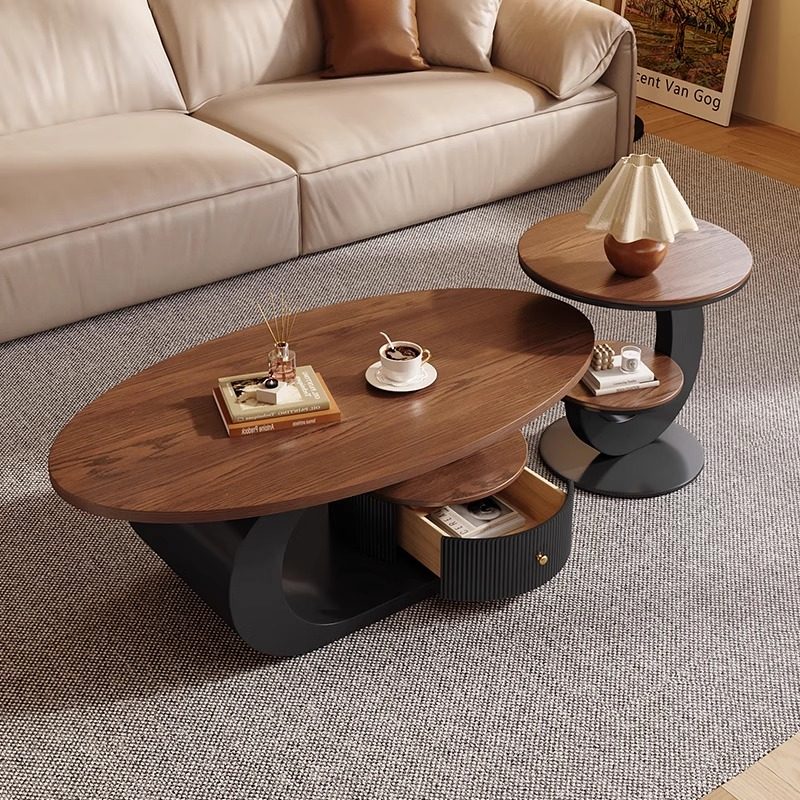 Medieval Walnut Coffee Table – Vintage Luxury Design