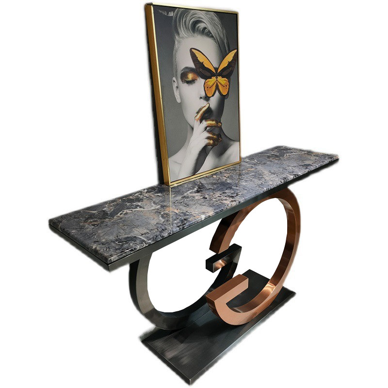 Luxury Console Table with Marble Top