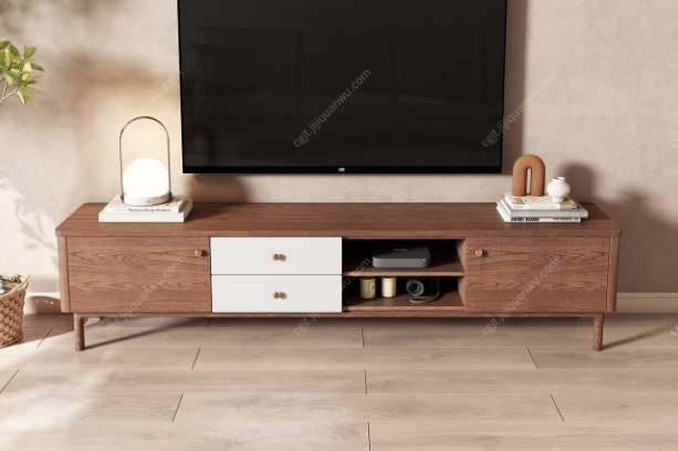 Nordic Style Ash Wood TV Cabinet